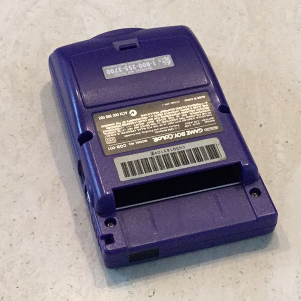 Nintendo Gameboy Color Console System Grape Purple Handheld Game Boy Authentic - Picture 10 of 16
